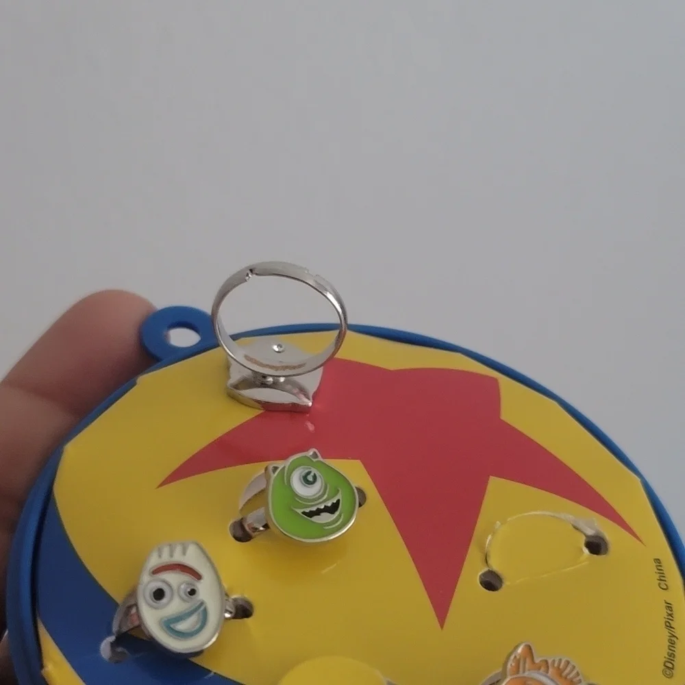 Disney Parks Kids 4 Adjustable Rings Mike Wizowski Forky Doug Nemo